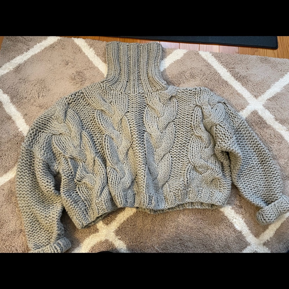 Vici Cuddle weather cable knit handmade turtleneck